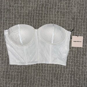 NWT Superdown White Corset Size M